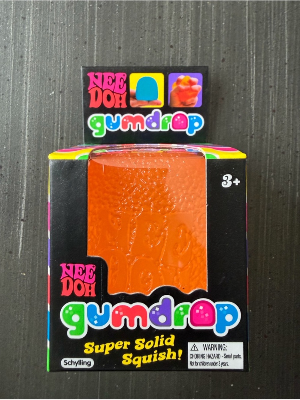 NeeDoh Gumdrop Super Solid Squish! Orange Sensory Toy